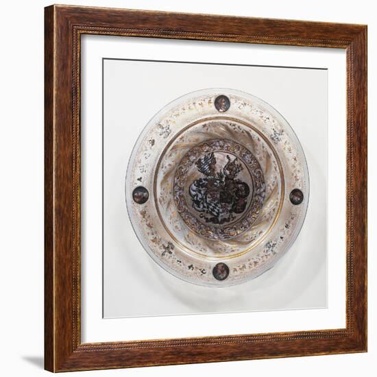 Coldworked Clear Glass Plate, 1536, Hall Glassware, Austria, 16th Century-null-Framed Giclee Print