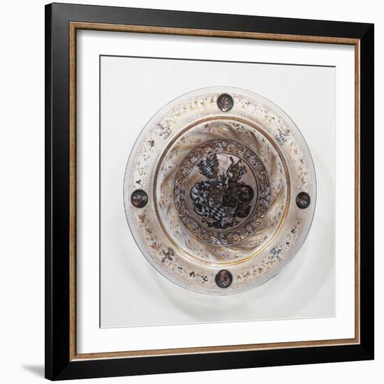 Coldworked Clear Glass Plate, 1536, Hall Glassware, Austria, 16th Century-null-Framed Giclee Print