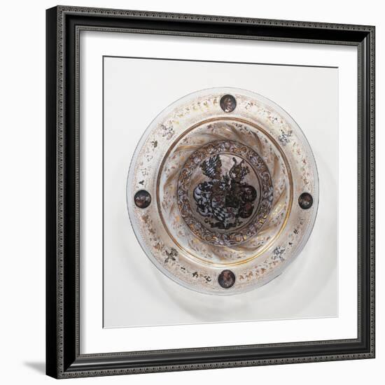 Coldworked Clear Glass Plate, 1536, Hall Glassware, Austria, 16th Century-null-Framed Giclee Print