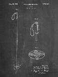 PP166- Chalkboard Lacrosse Stick Patent Poster-Cole Borders-Giclee Print