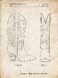 PP1098-Faded Blueprint Texas Boot Company 1983 Cowboy Boots Patent Poster-Cole Borders-Giclee Print