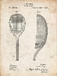 PP1127-Vintage Parchment Vintage Tennis Racket 1891 Patent Poster-Cole Borders-Giclee Print