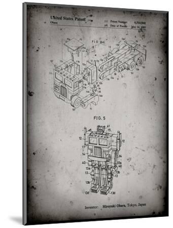 PP179- Faded Grey Optimus Prime Transformer Poster Mounted Giclee Print ...
