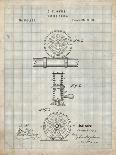 PP51-Vintage Parchment Bicycle Gearing 1894 Patent Poster-Cole Borders-Giclee Print