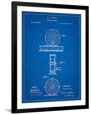 blueprint fly fishing reels Studio 21 Graphix 1906 Reel Patent Print Art Poster UNFRAMED 18" X 24": Posters & Prints Reel Plans Available - The