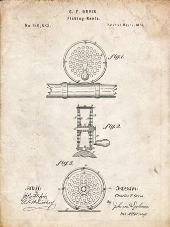 Pp225-faded Grey Orvis 1874 Fly Fishing Reel Patent Poster iPhone Case by  Cole Borders - Fine Art America