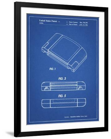PP451-Blueprint Nintendo 64 Game Cartridge Patent Poster' Giclee