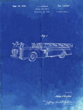 Frame Not Included Aerial Fire Truck 1940 Patent Poster Firefighter Fire Engine Firemans Giclee Print Art Decor Décoration Cadeau Gift 