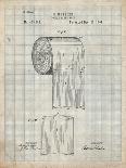 PP53-Antique Grid Parchment Toilet Paper Patent-Cole Borders-Giclee Print