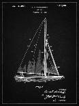 PP878-Vintage Black Herreshoff R 40' Gamecock Racing Sailboat Patent Poster-Cole Borders-Giclee Print