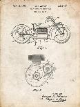 PP1139-Vintage Parchment Wright Brother's Aeroplane Patent-Cole Borders-Giclee Print