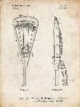 PP89-Antique Grid Parchment Vintage Baseball Bat 1939 Patent Poster-Cole Borders-Giclee Print