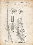 PP166- Faded Blueprint Lacrosse Stick Patent Poster-Cole Borders-Framed Giclee Print