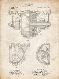 PP1097-Chalkboard Tesla Turbine Patent Poster-Cole Borders-Giclee Print