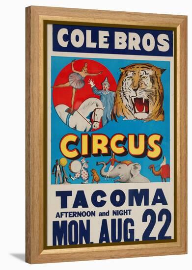 "Cole Bros. Circus: Tacoma", Circa 1938-null-Framed Premier Image Canvas