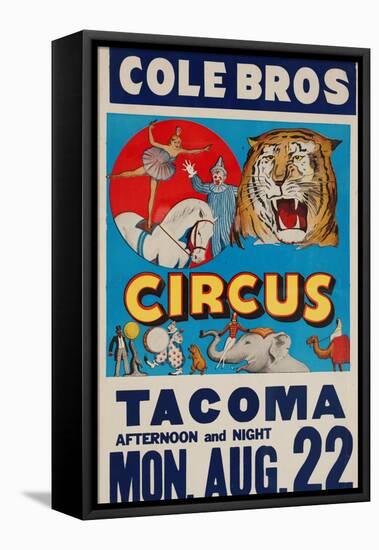"Cole Bros. Circus: Tacoma", Circa 1938-null-Framed Premier Image Canvas