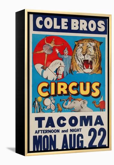 "Cole Bros. Circus: Tacoma", Circa 1938-null-Framed Premier Image Canvas