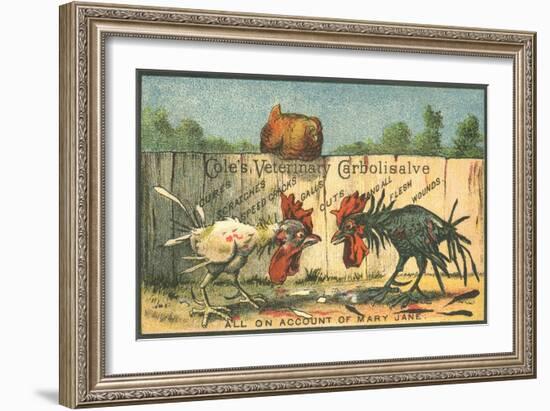 Cole's Veterinary Carbolisalve Trade Card-null-Framed Giclee Print