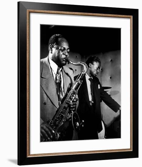 Coleman Hawkins and Miles Davis-William P^ Gottlieb-Framed Art Print