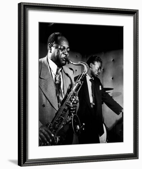 Coleman Hawkins and Miles Davis-William P^ Gottlieb-Framed Art Print