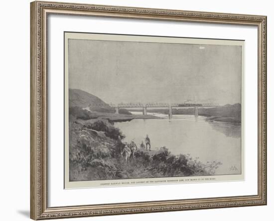 Colenso Railway Bridge, the Longest on the Ladysmith Extension Line, Now Blown Up by the Boers-Charles Auguste Loye-Framed Giclee Print