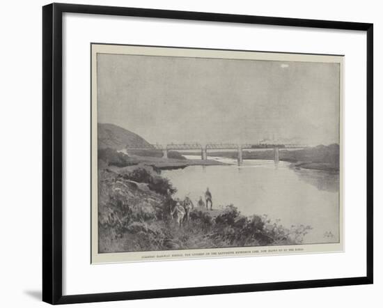 Colenso Railway Bridge, the Longest on the Ladysmith Extension Line, Now Blown Up by the Boers-Charles Auguste Loye-Framed Giclee Print