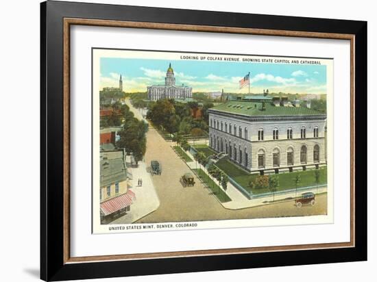 Colfax Avenue, State Capitol, Denver, Colorado-null-Framed Art Print