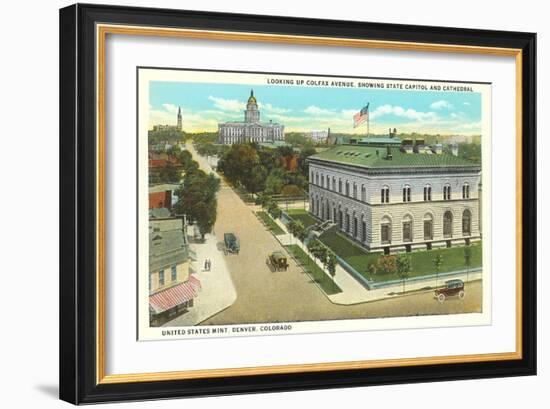 Colfax Avenue, State Capitol, Denver, Colorado-null-Framed Art Print