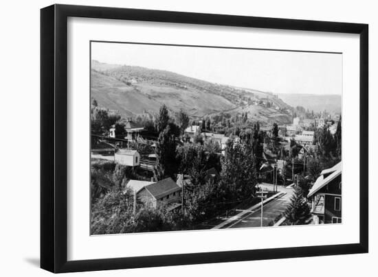 Colfax, Washington Birds Eye View Photograph - Colfax, WA-Lantern Press-Framed Art Print