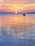 A Sailboat Silhouetted against a Brilliant Sunset in a Cove off Pensacola Bay, Florida-Colin D Young-Mounted Photographic Print