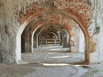 Weathered Brick Arches in a Bastion of Civil War Era Fort Pickens in the Gulf Islands National Seas-Colin D Young-Framed Premier Image Canvas