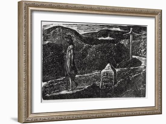 Colinet's Fond Desire to Know Strange Lands, Illustration from Dr. Thorton's 'The Pastorals of…-William Blake-Framed Giclee Print