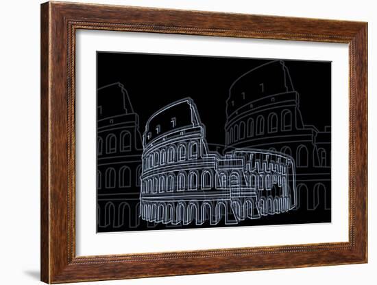 Coliseum Night-Cristian Mielu-Framed Art Print