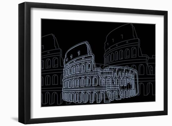 Coliseum Night-Cristian Mielu-Framed Art Print