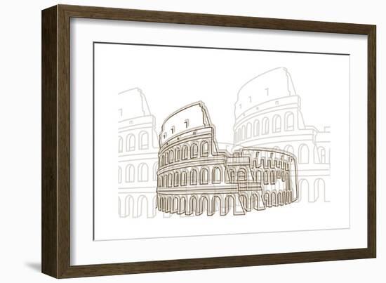 Coliseum-Cristian Mielu-Framed Art Print