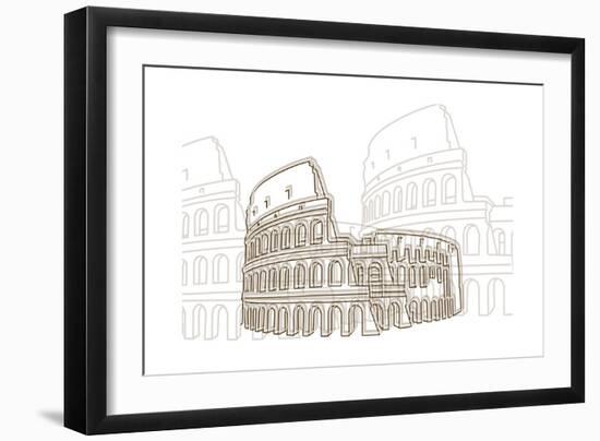 Coliseum-Cristian Mielu-Framed Art Print