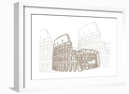 Coliseum-Cristian Mielu-Framed Art Print