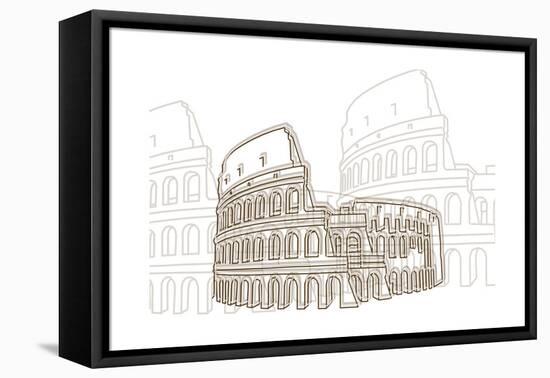 Coliseum-Cristian Mielu-Framed Stretched Canvas