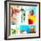 Collage Background With Cocktail And Travel Concept-haveseen-Framed Premium Giclee Print