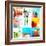 Collage Background With Cocktail And Travel Concept-haveseen-Framed Art Print