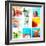 Collage Background With Cocktail And Travel Concept-haveseen-Framed Art Print