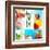 Collage Background With Cocktail And Travel Concept-haveseen-Framed Art Print