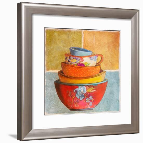 Collage Bowls I-Patricia Pinto-Framed Premium Giclee Print