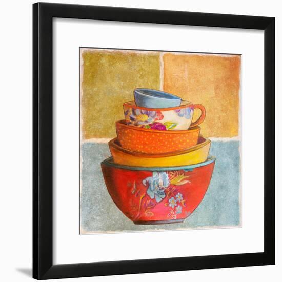 Collage Bowls I-Patricia Pinto-Framed Premium Giclee Print