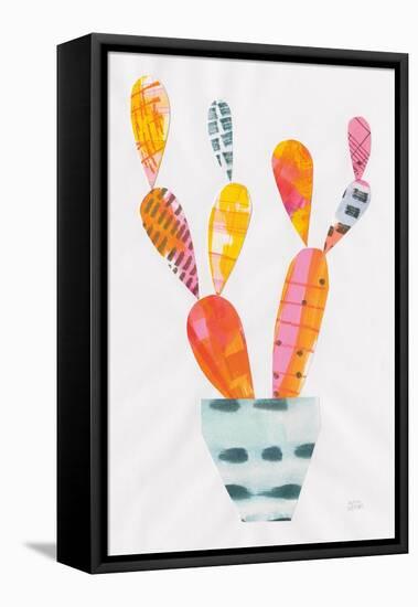 Collage Cactus IV-Melissa Averinos-Framed Stretched Canvas