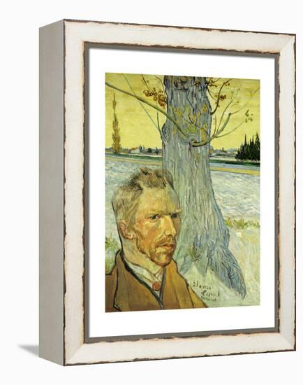 Collage Design with Painting Elements - Self Portait & The Old Tree-Elements of Vincent Van Gogh-Framed Premier Image Canvas