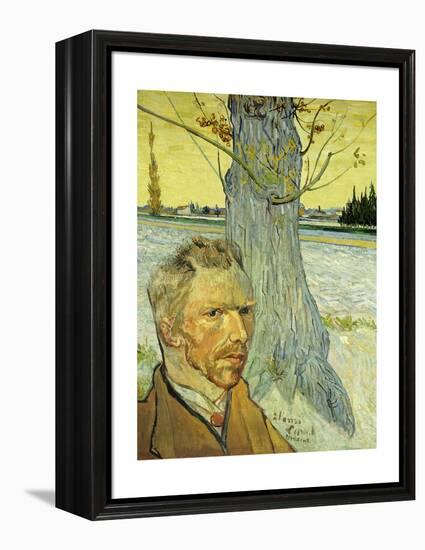 Collage Design with Painting Elements - Self Portait & The Old Tree-Elements of Vincent Van Gogh-Framed Premier Image Canvas