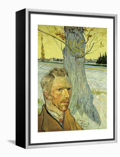 Collage Design with Painting Elements - Self Portait & The Old Tree-Elements of Vincent Van Gogh-Framed Premier Image Canvas
