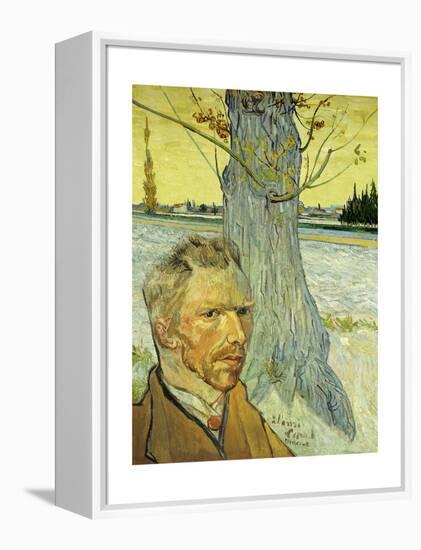 Collage Design with Painting Elements - Self Portait & The Old Tree-Elements of Vincent Van Gogh-Framed Premier Image Canvas