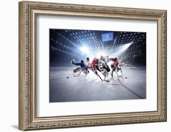 Collage from Hockey Players in Action-Eugene Onischenko-Framed Photographic Print